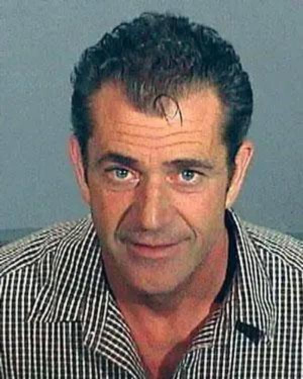 Mel Gibson DUI mugshot after Los Angeles arrest.